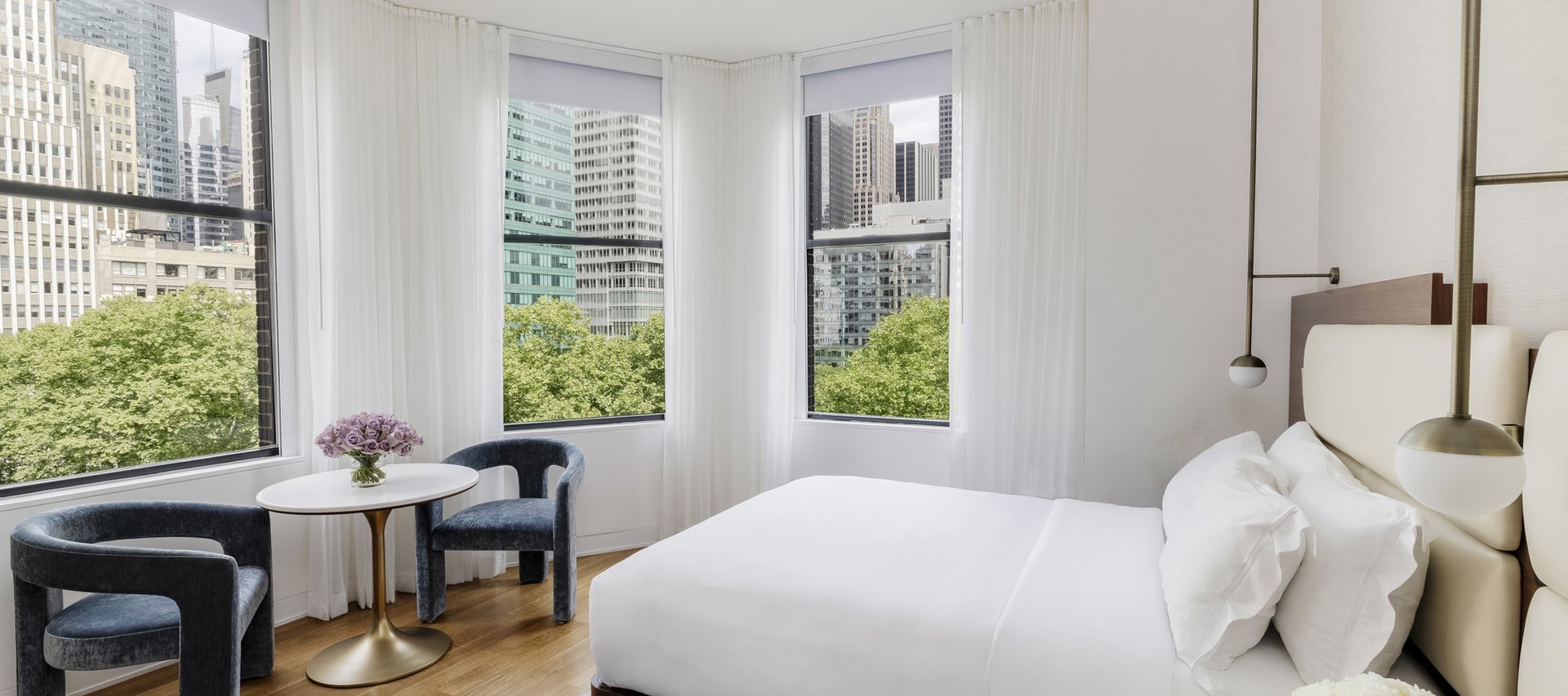 Deluxe Queen Park View - Bedroom - Day - Hotel Room NYC Bryant Park Hotel - Midtown Hotel