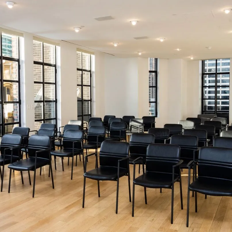 Conference Room set up classroom-style, alternate view